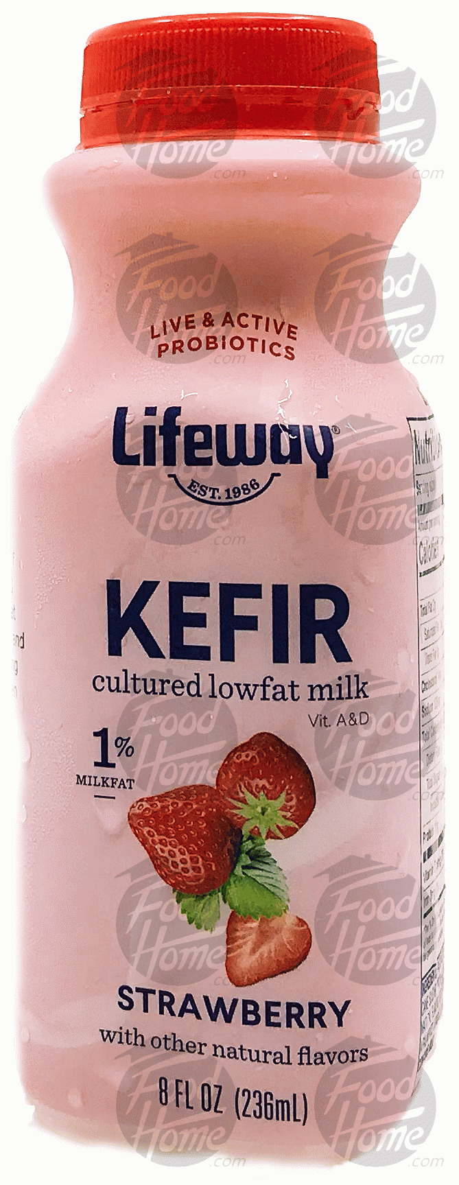 Lifeway  kefir cultured, 1 % milkfat, lowfat milk, strawberry, plastic bottle Full-Size Picture